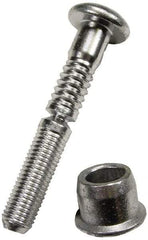 HUCK - Button Head Steel Lockbolt Blind Rivet - 1/4" to 3/8" Grip, 1/2" Head Diam, 1/4" Body Diam - Americas Tooling