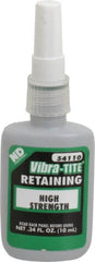 Vibra-Tite - 10 mL Bottle, Green, High Strength Liquid Retaining Compound - Series 541, 24 hr Full Cure Time, Heat Removal - Americas Tooling