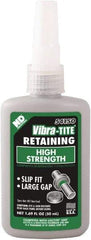 Vibra-Tite - 50 mL Bottle, Green, High Strength Liquid Retaining Compound - Series 541, 24 hr Full Cure Time, Heat Removal - Americas Tooling