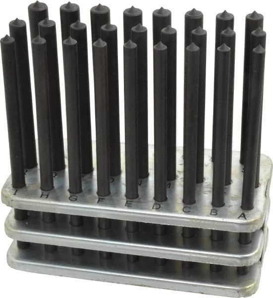 Value Collection - 26 Piece, Transfer Punch Set - Round Shank - Americas Tooling