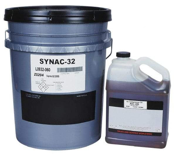 Lubriplate - 5 Gal Pail, ISO 46, SAE 20, Air Compressor Oil - 196 Viscosity (SUS) at 100°F, 47 Viscosity (SUS) at 210°F, Series AC-1 - Americas Tooling