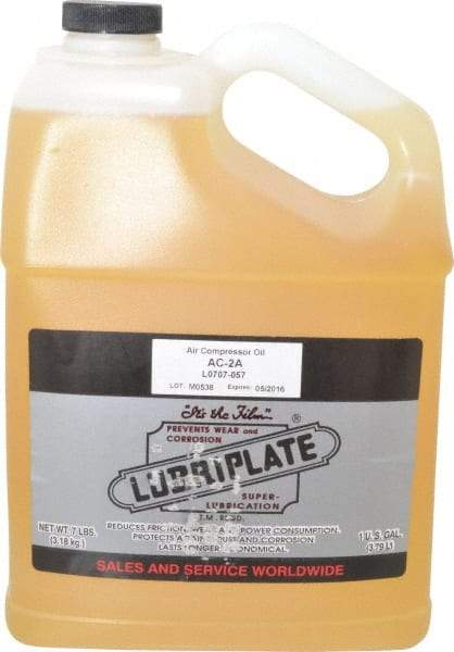 Lubriplate - 1 Gal Bottle, ISO 100, SAE 30, Air Compressor Oil - 430 Viscosity (SUS) at 100°F, 63 Viscosity (SUS) at 210°F, Series AC-2A - Americas Tooling