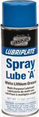 Lubriplate - 12 oz Aerosol Lithium General Purpose Grease - White, 150°F Max Temp, NLGIG 1, - Americas Tooling