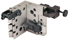 Suburban Tool - 4" Wide x 4" Deep x 4-1/2" High Steel Precision-Ground Angle Plate - V-Step Plate, Machined Holes on Surface, Open End, 1" Thick, Pair of Plates - Americas Tooling