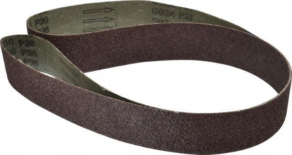 Tru-Maxx - 2" Wide x 60" OAL, 36 Grit, Aluminum Oxide Abrasive Belt - Aluminum Oxide, Very Coarse, Coated, X Weighted Cloth Backing - Americas Tooling