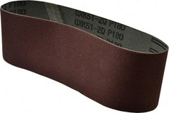 Tru-Maxx - 3" Wide x 21" OAL, 180 Grit, Aluminum Oxide Abrasive Belt - Aluminum Oxide, Very Fine, Coated, X Weighted Cloth Backing - Americas Tooling