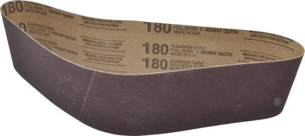 Tru-Maxx - 4" Wide x 36" OAL, 180 Grit, Aluminum Oxide Abrasive Belt - Aluminum Oxide, Very Fine, Coated, X Weighted Cloth Backing - Americas Tooling