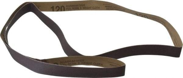 Tru-Maxx - 1" Wide x 72" OAL, 120 Grit, Aluminum Oxide Abrasive Belt - Aluminum Oxide, Fine, Coated, X Weighted Cloth Backing - Americas Tooling