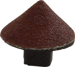 Superior Abrasives - 5/8" Diam 120 Grit 90° Included Angle Cone Center Lap - Aluminum Oxide, Fine Grade, Shank Mounted - Americas Tooling