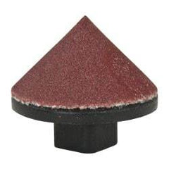 Superior Abrasives - 7/8" Diam 120 Grit 90° Included Angle Cone Center Lap - Aluminum Oxide, Fine Grade, Shank Mounted - Americas Tooling