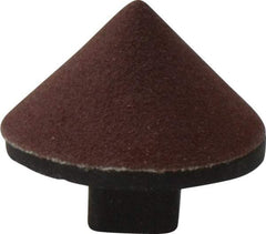 Superior Abrasives - 7/8" Diam 180 Grit 90° Included Angle Cone Center Lap - Aluminum Oxide, Very Fine Grade, Shank Mounted - Americas Tooling