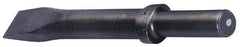 Made in USA - 1" Head Width, 12" OAL, Flat Chisel - Round Drive, Round Shank, Alloy Steel - Americas Tooling