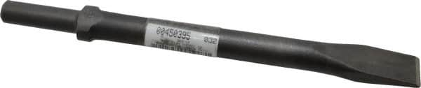 Made in USA - 1" Head Width, 12" OAL, Flat Chisel - Round Drive, Round Shank, Alloy Steel - Americas Tooling