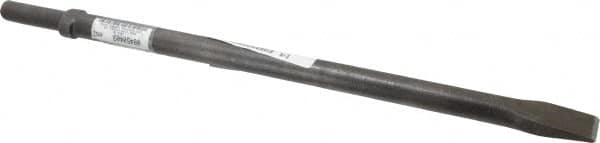 Made in USA - 1" Head Width, 18" OAL, Flat Chisel - Round Drive, 0.68" Round Shank, Alloy Steel - Americas Tooling