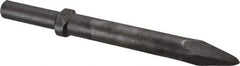 Made in USA - 9" OAL, Moil Point Chisel - Round Drive, Round Shank, Alloy Steel - Americas Tooling