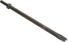 Made in USA - 1" Head Width, 18" OAL, Flat Chisel - Round Drive, Round Shank, Alloy Steel - Americas Tooling