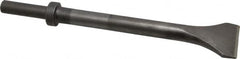 Made in USA - 2" Head Width, 12" OAL, 1/2" Shank Diam, Scaling Chisel - Round Drive, Round Shank, Alloy Steel - Americas Tooling