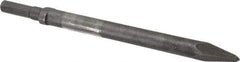 Made in USA - 12" OAL, 1/2" Shank Diam, Moil Point Chisel - Hex Drive, Hex Shank, Alloy Steel - Americas Tooling