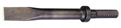 Made in USA - 1" Head Width, 12" OAL, Flat Chisel - Hex Drive, Hex Shank, Alloy Steel - Americas Tooling