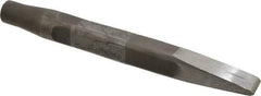 Made in USA - 15/16" Head Width, 9-1/2" OAL, Rivet Cutter Chisel - Round Drive, Round Shank, Alloy Steel - Americas Tooling