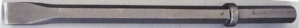 Made in USA - 20" OAL, 1-1/8" Shank Diam, Moil Point Chisel - Hex Drive, Hex Shank, Alloy Steel - Americas Tooling