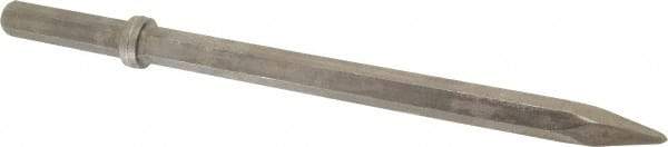 Made in USA - 18-1/4" OAL, 1" Shank Diam, Moil Point Chisel - Hex Drive, Hex Shank, Alloy Steel - Americas Tooling