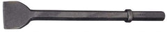 Made in USA - 3" Head Width, 20" OAL, 1-1/8" Shank Diam, Scaling Chisel - Hex Drive, Hex Shank, Alloy Steel - Americas Tooling