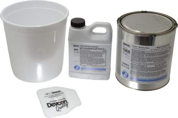 Devcon - 4 Lb Kit Black Urethane Putty - 120°F (Wet), 180°F (Dry) Max Operating Temp, 15 min Tack Free Dry Time - Americas Tooling