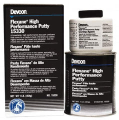 Devcon - 1 Lb Kit Black Butyl Rubber Putty - 120°F (Wet), 180°F (Dry) Max Operating Temp, 15 min Tack Free Dry Time - Americas Tooling