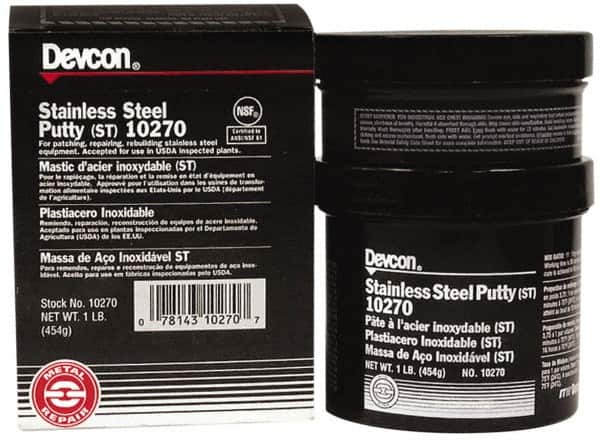 Devcon - 1 Lb Kit Gray Epoxy Resin Putty - 120°F (Wet), 250°F (Dry) Max Operating Temp - Americas Tooling