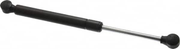 Value Collection - 0.32" Rod Diam, 0.75" Tube Diam, 120 Lb Capacity, Fixed Force Gas Spring - 11.9" Extended Length, 3.5" Stroke Length, Plastic Ball Socket, Black Nitride Piston - Americas Tooling