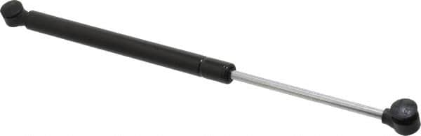 Value Collection - 0.32" Rod Diam, 0.75" Tube Diam, 20 Lb Capacity, Fixed Force Gas Spring - 15.25" Extended Length, 5" Stroke Length, Plastic Ball Socket, Black Nitride Piston - Americas Tooling