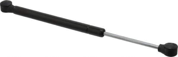 Value Collection - 0.24" Rod Diam, 0.59" Tube Diam, 80 Lb Capacity, Fixed Force Gas Spring - 12" Extended Length, 3.5" Stroke Length, Plastic Ball Socket, Black Nitride Piston - Americas Tooling