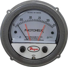 Dwyer - 25 Max psi, 4% Accuracy, NPT Thread Photohelic Pressure Switch - 1/8 Inch Thread, 1/4 Inch Water Column, 120°F Max - Americas Tooling