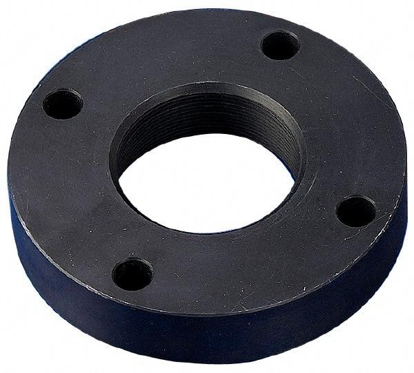 Keystone Threaded Products - 0.562-18 Int Thread, 1/4 - 3/8" Bar Diam, 2.6" Flange OD x 0.53" Thickness Precision Acme Mounting Flange - 4 Mounting Holes, Black Oxide Finish, Carbon Steel - Americas Tooling