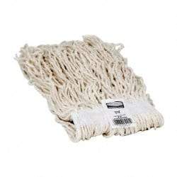 Rubbermaid - 1" White Head Band, Small Rayon Cut End Mop Head - 4 Ply, Side Loading Connection, Use for Finishing - Americas Tooling