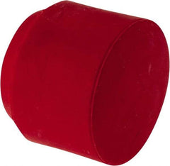 Made in USA - 2" Face Diam, Grade Medium, Red Hammer Replacement Tip - Vinyl - Americas Tooling