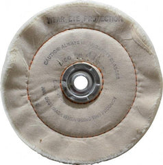 Dico - 6" Diam x 3/4" Thick Unmounted Buffing Wheel - Cushion Sewn, 1/2" Arbor Hole, Medium Density - Americas Tooling