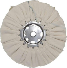 Divine Brothers - 10" Diam x 1/2" Thick Unmounted Buffing Wheel - Ventilated Bias Cut, 3/4" Arbor Hole - Americas Tooling