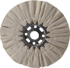 Divine Brothers - 10" Diam x 1/2" Thick Unmounted Buffing Wheel - Ventilated Bias Cut, 1-1/4" Arbor Hole - Americas Tooling