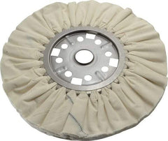 Divine Brothers - 12" Diam x 1/2" Thick Unmounted Buffing Wheel - Ventilated Bias Cut, 1-1/4" Arbor Hole - Americas Tooling