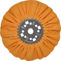 Divine Brothers - 14" Diam x 1/2" Thick Unmounted Buffing Wheel - Ventilated Bias Cut, 1-1/4" Arbor Hole - Americas Tooling