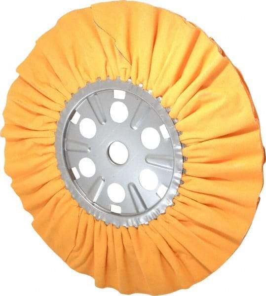 Divine Brothers - 16" Diam x 1/2" Thick Unmounted Buffing Wheel - Ventilated Bias Cut, 1-1/4" Arbor Hole - Americas Tooling