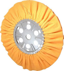 Divine Brothers - 16" Diam x 1/2" Thick Unmounted Buffing Wheel - Ventilated Bias Cut, 1-1/4" Arbor Hole - Americas Tooling