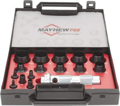 Mayhew - 16 Piece, 1/8 to 1-3/16", Hollow Punch Set - Comes in Plastic Case - Americas Tooling