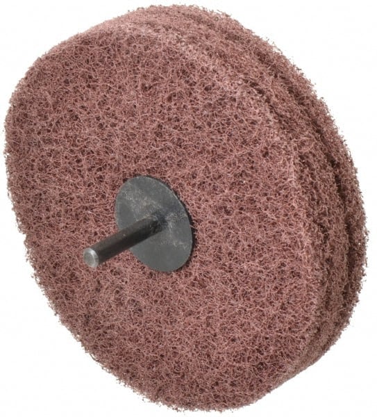 Standard Abrasives - 5" Diam, Medium Mounted Scrubber Buffing Wheel - Americas Tooling