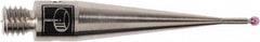 Renishaw - 0.0394 Inch Ball Diameter, Stainless Steel Stem, M3 Thread, Ruby Point Ball Tip CMM Stylus - 0.1575 Inch Working Length, 0.028 Inch Stem Diameter, 0.8268 Inch Overall Length - Americas Tooling