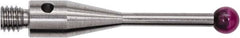 Renishaw - 0.1181 Inch Ball Diameter, Stainless Steel Stem, M3 Thread, Ruby Point Ball Tip CMM Stylus - 0.5787 Inch Working Length, 0.0591 Inch Stem Diameter, 0.8268 Inch Overall Length - Americas Tooling