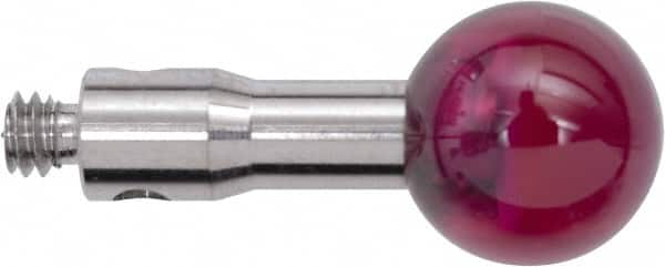 Renishaw - 0.2362 Inch Ball Diameter, Stainless Steel Stem, M2 Thread, Ruby Point Ball Tip CMM Stylus - 0.3937 Inch Working Length, 0.0984 Inch Stem Diameter, 0.3937 Inch Overall Length - Americas Tooling