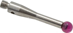 Renishaw - 0.1575 Inch Ball Diameter, Stainless Steel Stem, M3 Thread, Ruby Point Ball Tip CMM Stylus - 0.6772 Inch Working Length, 0.0984 Inch Stem Diameter, 0.8268 Inch Overall Length - Americas Tooling